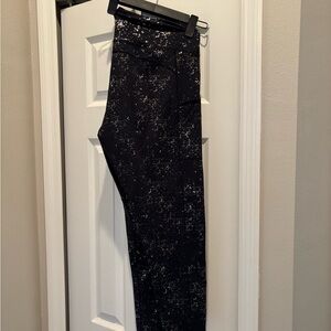 Lilly Pulitzer Black Metallic print Luxletic leggings